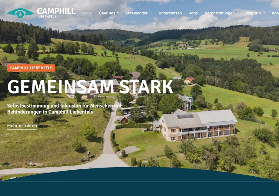 Startseite von Camphill Liebenfels